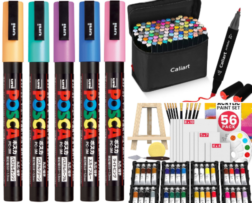 Art supplies for a 12 years old and older cover photo collage