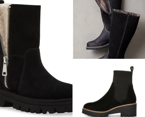 Winter boots hints cover photo collage