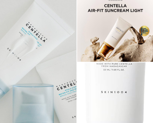 Skincare products cover photo collage
