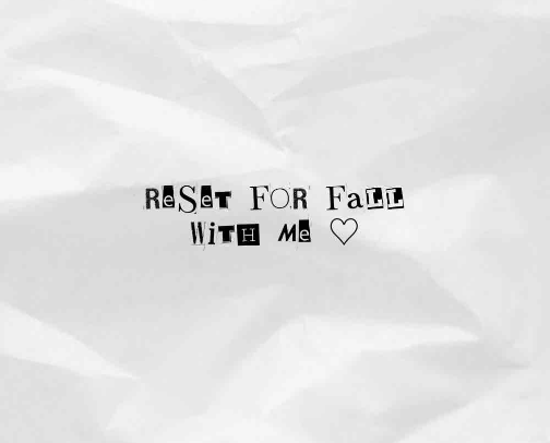 reset for fall with me ♡ cover photo collage