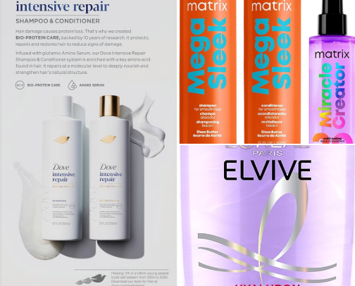 Haircare/ intense moisture cover photo collage