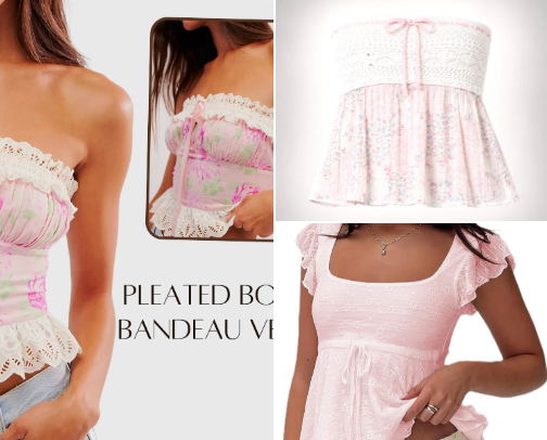 Amazon Pretty Pink Tops cover photo collage