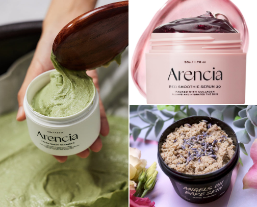 Skincare for bouncy, hydrated, glowing skin cover photo collage