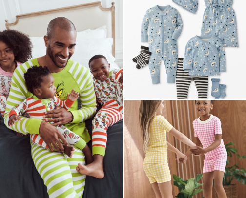 “Pyjamas that bring families together!”🫶🏻 cover photo collage
