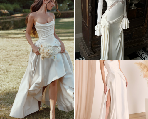 Editorial Vogue style Bridal wardrobe cover photo collage