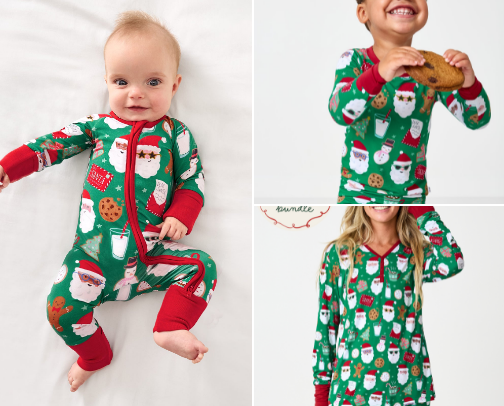 Family Matching Christmas Pjs cover photo collage