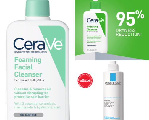 Skincare products for ANY kinds of skin🤍 cover photo collage