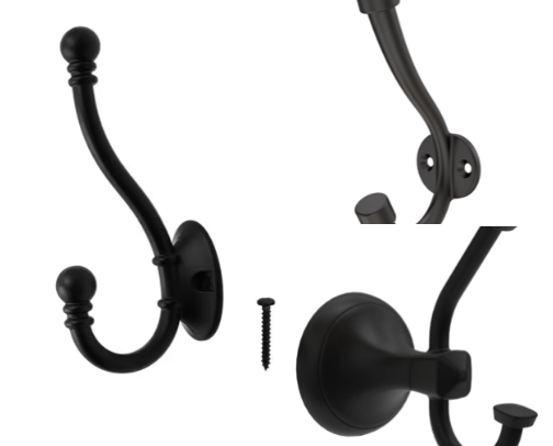 Large Black Towel Hooks cover photo collage