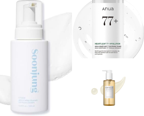 ✨️🤍Sensitive Skin Holy Grails (K-Beauty Routine)✨️ cover photo collage
