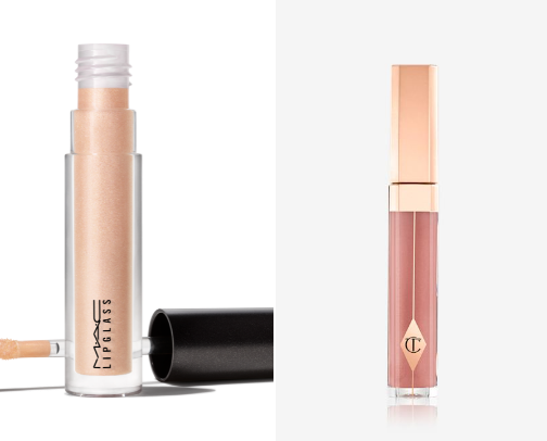 Lip products for glossy look cover photo collage