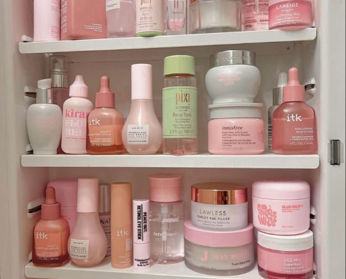 my shelf unopened 🤍 | products I’ll try soon cover photo collage