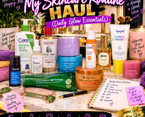 My Skincare Routine Haul (Daily Glow Essentials) cover photo collage