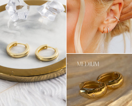 Perfect hoop earrings cover photo collage