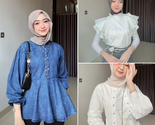 (NO 001 - 040) Blouse🌷💼 cover photo collage