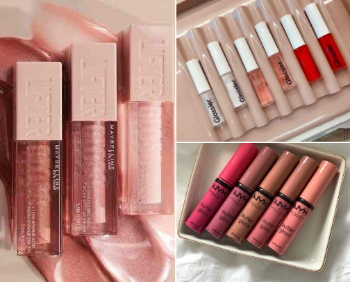 definitely the best lip glosses🎀 cover photo collage