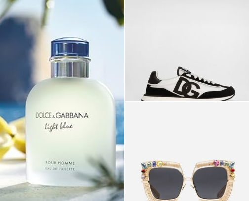 Dolce Gabbana and Revolve 👛👖✨🩵🔥 cover photo collage