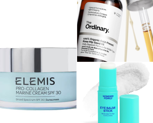 Skincare I Actually Use cover photo collage