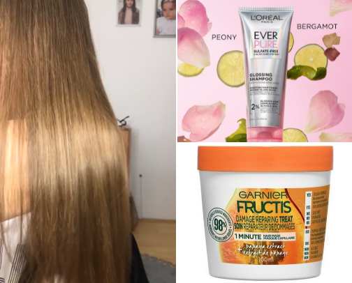 Secret for long and glowy hair: cover photo collage