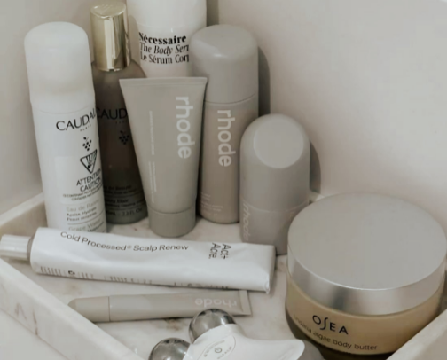 my fave skincare products (as someone with VERY acne prone skin) 🧼 cover photo collage