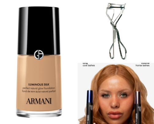 Makeup products cover photo collage