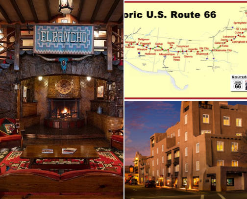 Route 66 Road Map cover photo collage