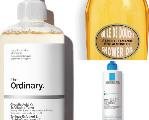 Body care for glowing skin cover photo collage