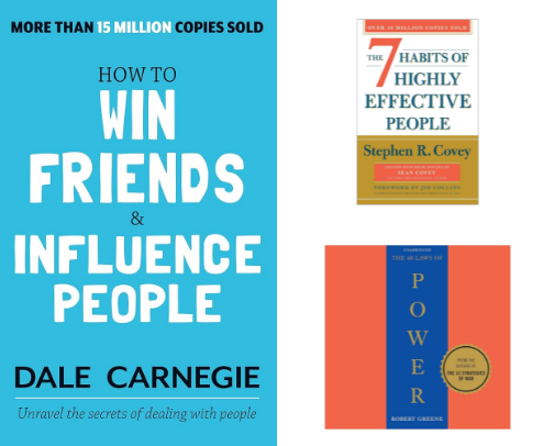 Best selling self-help books cover photo collage