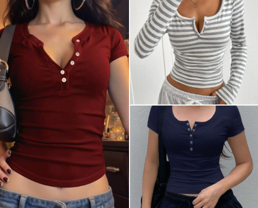 Autumn Diaries: Henley Tops from Shein cover photo collage