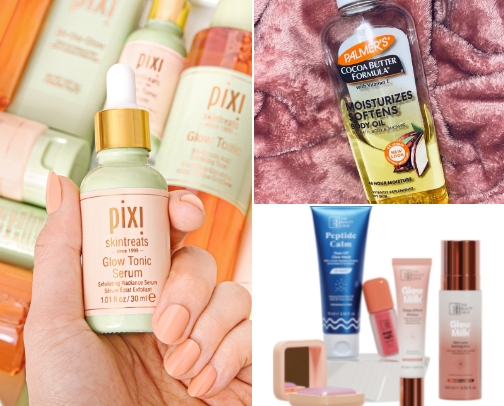 My secrets for glowy healthy looking skin as a tired af mumma♥️ cover photo collage