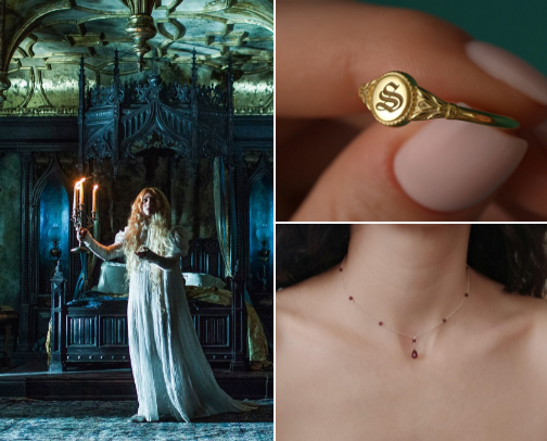 Gothic Romance: Crimson Peak jewelry cover photo collage
