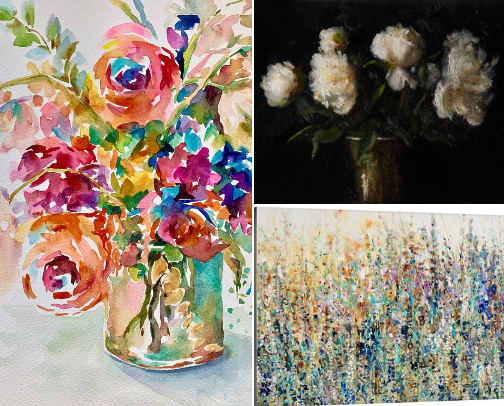 Floral art cover photo collage