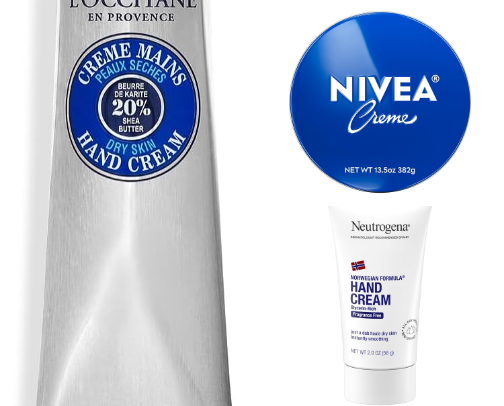 Hand creams cover photo collage