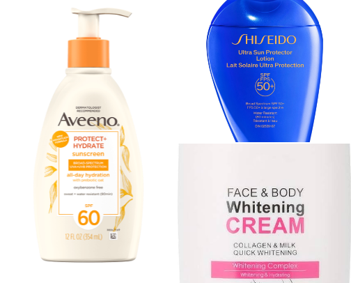 LOTION, Body Wash, Body Soap ( Whitening and Moisturizer) cover photo collage