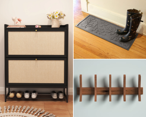 Coordinated & Maximized Entryway & Hall Closet cover photo collage