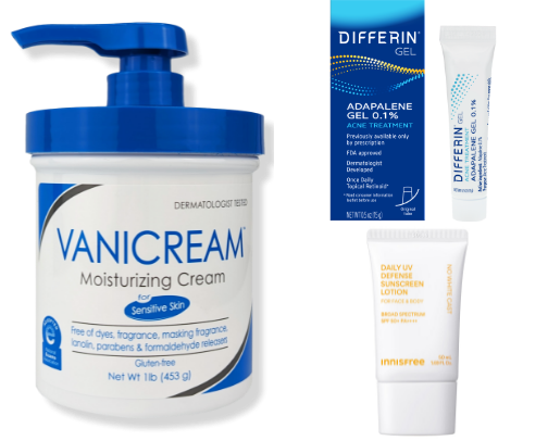 Follow a 22 year olds  sensitive skincare routine cover photo collage