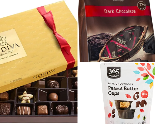 World famous chocolate cover photo collage