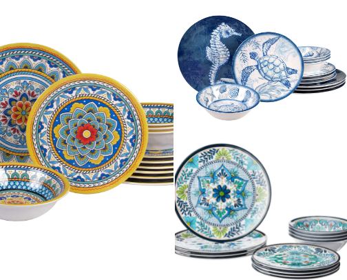 Favorite Melamine Dishes for Colorful Unbreakable Outdoor Entertaining cover photo collage