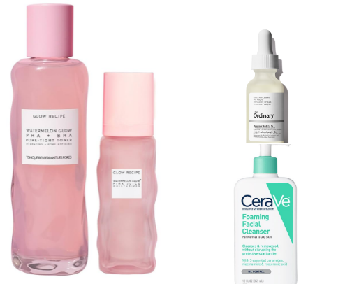Skincare Routine Morning + Night cover photo collage