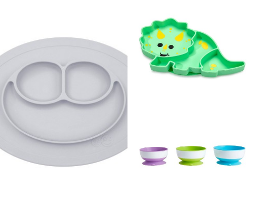 Toddler Mealtime Gear for Independent Eating: Suction Plates, Straw Cups & Cleanup cover photo collage