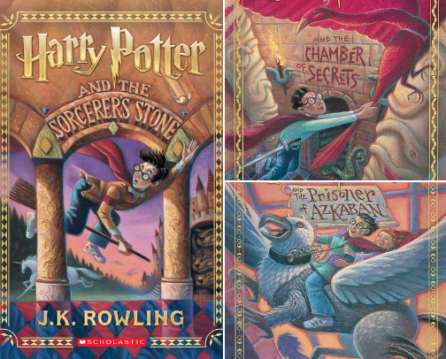 Enter the Wizarding World: The Harry Potter Series" cover photo collage