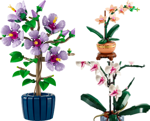 Lego botanical sets cover photo collage