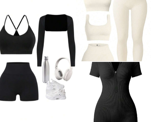 SHEIN Sport sets cover photo collage