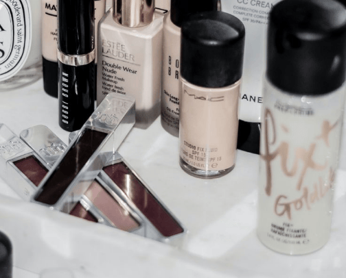 Beauty & base make-up cover photo collage