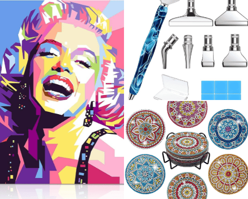Diamond painting cover photo collage
