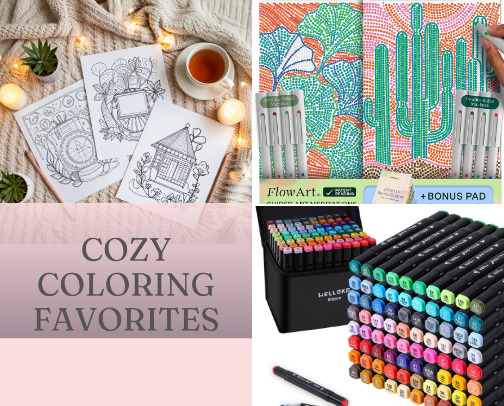 Cozy Coloring Favorites ✨ cover photo collage