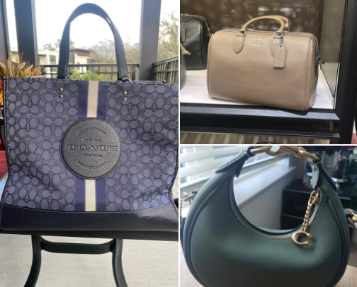 Coach purses and things cover photo collage