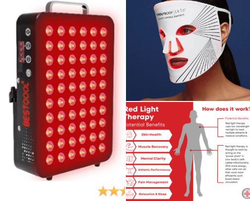 Red light therapy cover photo collage