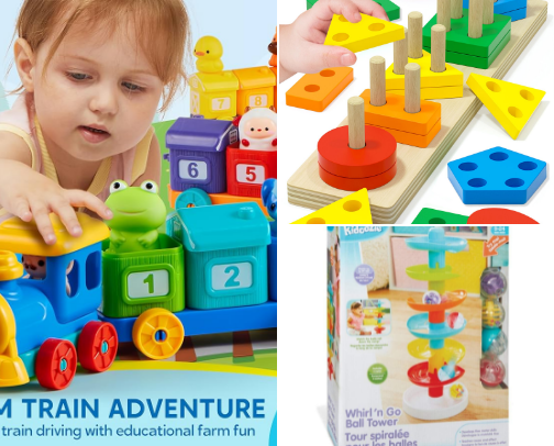 Tinsel & Toddlers: Holiday Gifts for Ages 1–3 cover photo collage