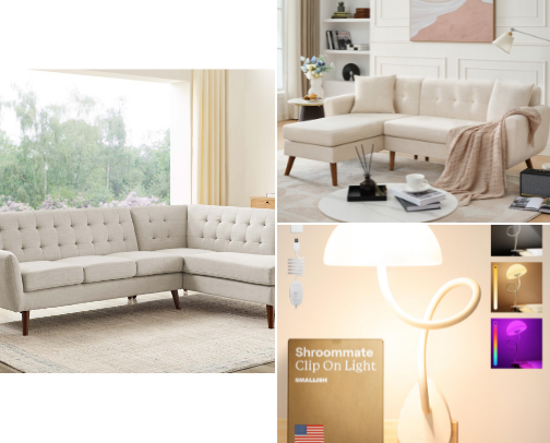 Must-Have Home Essentials: Furniture, Decor & Practical Items for Every Room cover photo collage