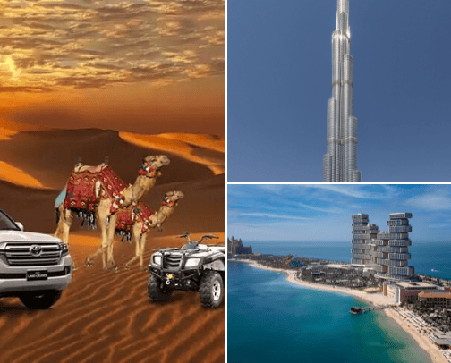 Places to visit in Dubai cover photo collage